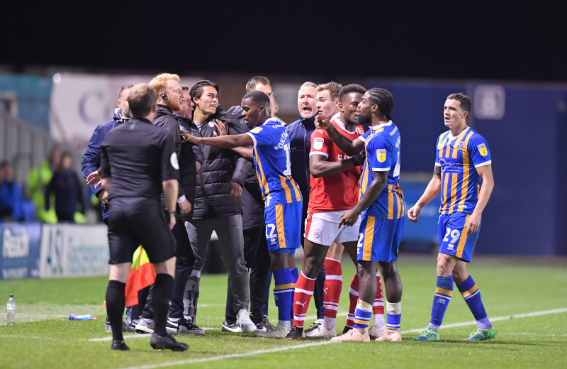 Other image for Stendel would be ‘very surprised’ by ban for clash at Shrewsbury 